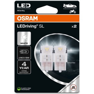 OSRAM WHITE 6000K W21W LED 1,4W 12V 2PCS