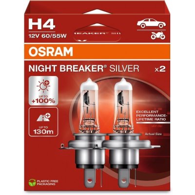 OSRAM NIGHT BREAKER SILVER H4 60/55W 12V 2PCS