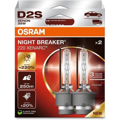 OSRAM XENARC NIGHT BREAKER 220 D2S 4500K 35W 85V 2PCS
