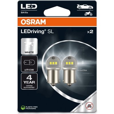 OSRAM WHITE 6000K R10W LED 1,2W 12V 2PCS