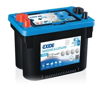 EXIDE EP450 DUAL AGM MARINE/RV 50AH