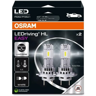 OSRAM H7/H18 LEDRIVING HL EASY 6500K 45704W 12V 2PCS