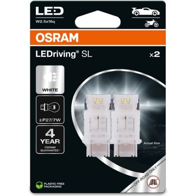 OSRAM WHITE 6000K P27/7W LED 1,7W 12V 2PCS