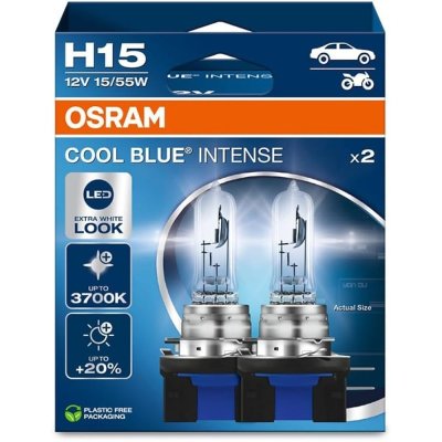 OSRAM COOL BLUE INTENSE NEXTGEN +100% H15 3700K 15/55W 12V 2PCS