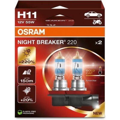 OSRAM NIGHT BREAKER +220% H11 55W 12V 2PCS