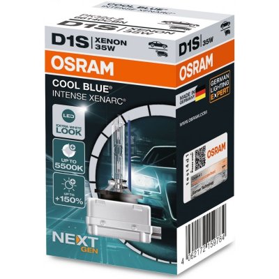 OSRAM XENARC COOL BLUE INTENSE NEXTGEN +150% D1S 6200K 35W 85V 