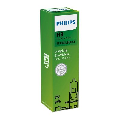 PHILIPS LONGLIFE ECOVISION H3 3200K 55W 12V