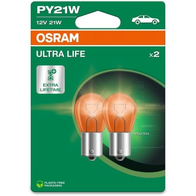 OSRAM AMBER ULTRA LIFE PY21W 21W 12V 2PCS