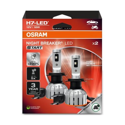 OSRAM H7-LED NIGHT BREAKER START 6000K 16W 12V +230% 2PCS