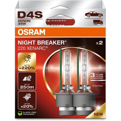 OSRAM XENARC NIGHT BREAKER 220 D4S 4400K 35W 42V 2PCS