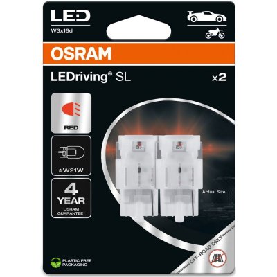 OSRAM RED W21W LED 1,4W 12V 2PCS