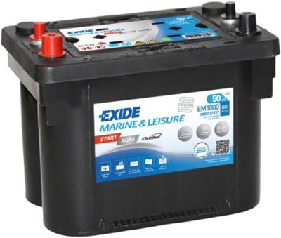 EXIDE EM1000 START AGM MARINE/RV 50AH