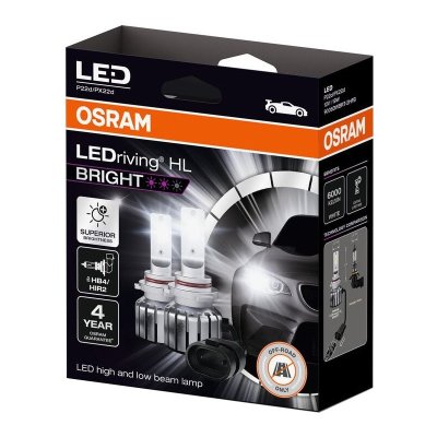OSRAM HB4(9006)/HIR2 LEDRIVING HL BRIGH 6000K 19.0W 12V 2PCS