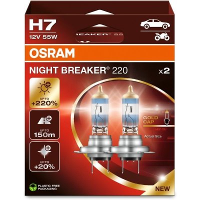 OSRAM NIGHT BREAKER +220% H7 55W 12V 2PCS