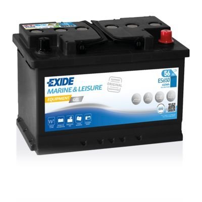 EXIDE ES650 GEL EQUIPMENT MARINE/RV 56AH