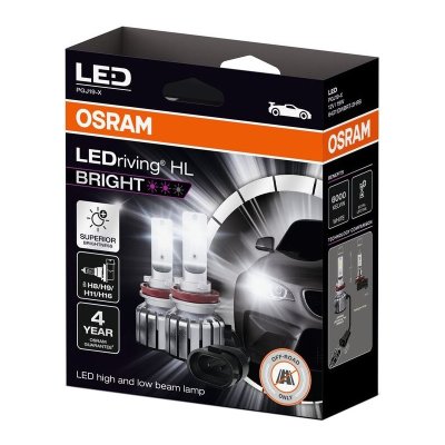 OSRAM H8/H11/H16/H9 LEDRIVING HL BRIGHT 6000K 19.0W 12V 2PCS